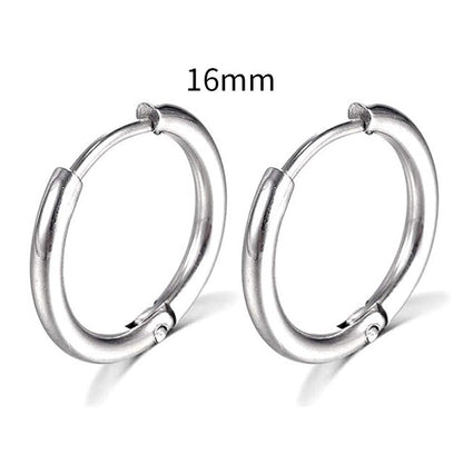 2022 New Simple Stainless Steel Gold Small Hoop Earrings for Women Men Cartilage Ear Piercing Jewelry Pendientes Hombre Mujer